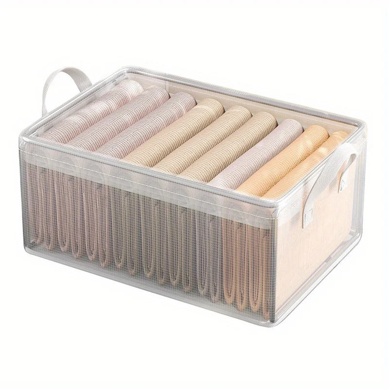 1 Pc Transparent PVC Storage Box Waterproof Underwear Basket Home Dormitory gallery