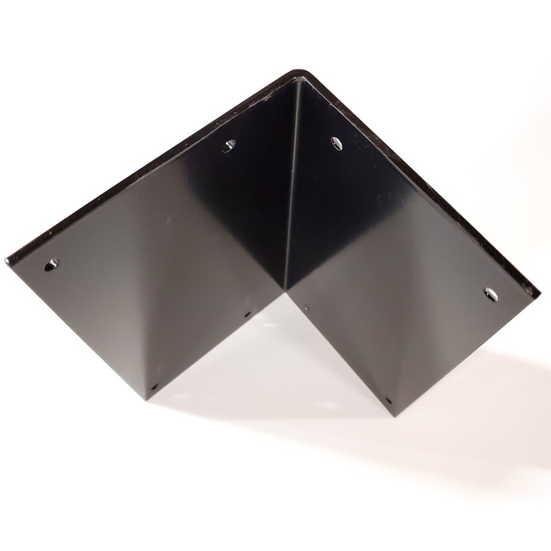 Heavy Duty Steel Corner Angle Support Bracket 4"W x 8"L Powder Coated Black NEW! gallery