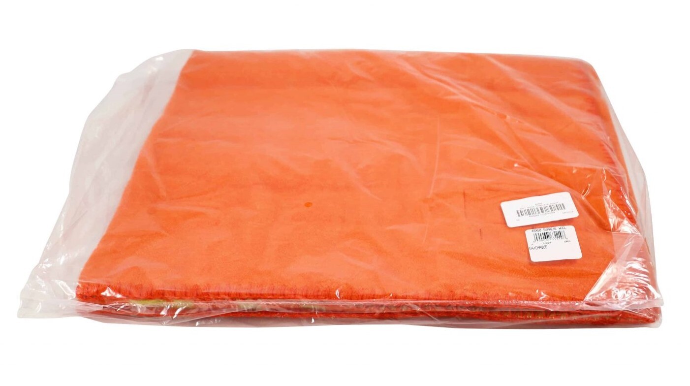 NEW Supreme Woolrich Wool Blanket 52"x66" Orange Throw Eat Sh*t RARE SEALED gallery