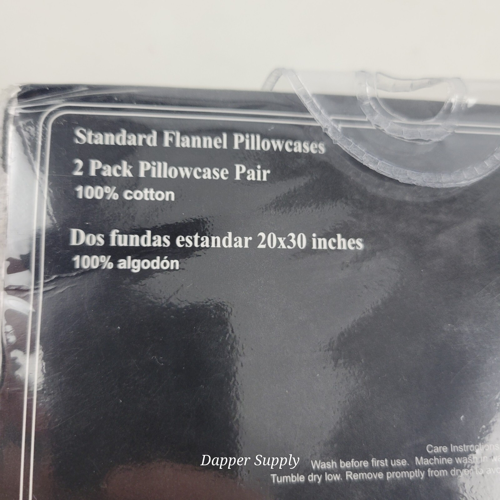 BIBB Flannel Pillowcases 2 Pack DINOSAUR Black Grey New gallery