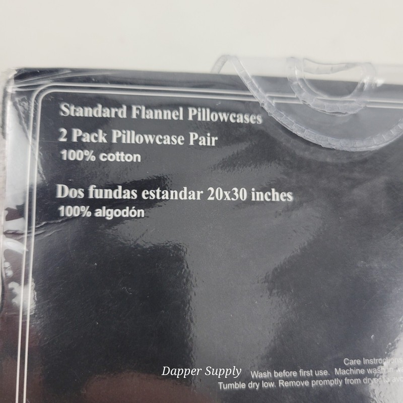BIBB Flannel Pillowcases 2 Pack DINOSAUR Black Grey New gallery
