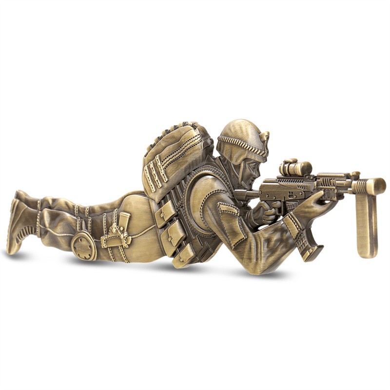 Vintage Style Soldier Bottle Opener Handheld Metal Bronze/Gunmetal Army Man Gift gallery