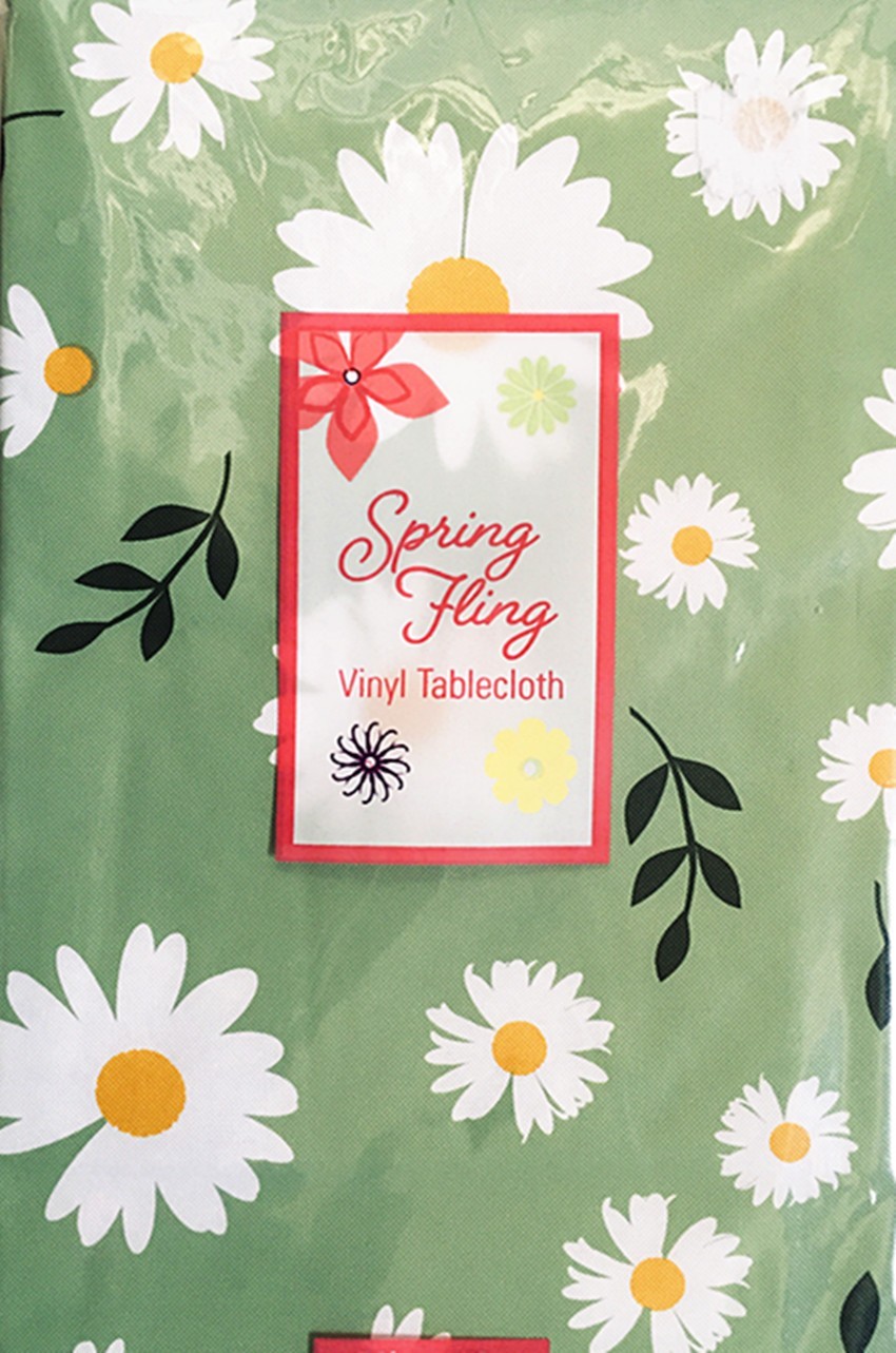 Various Size Paisley Damask Gray Color Vinyl Flannel Backed Tablecloth by Elrene gallery