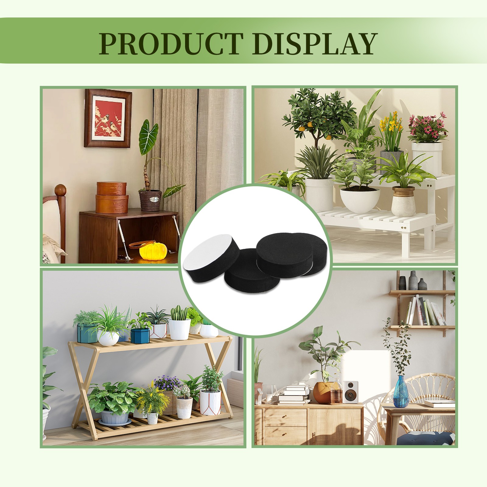 48Pcs Plant Risers Natural Rubber Flower Pot Mat for7610 gallery
