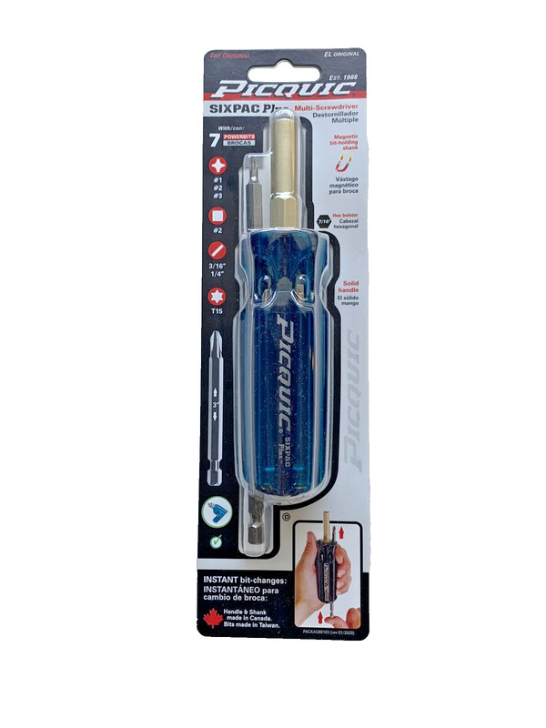 PICQUIC SIXPAC Plus - One Multi Bit Screwdriver - 4 colors to choose from gallery