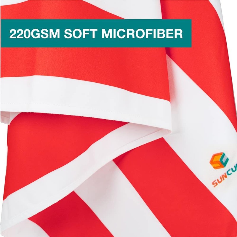 SUN CUBE Microfiber Beach Towel, Quick Dry Sand Free Beach Towel, Lightweight... gallery