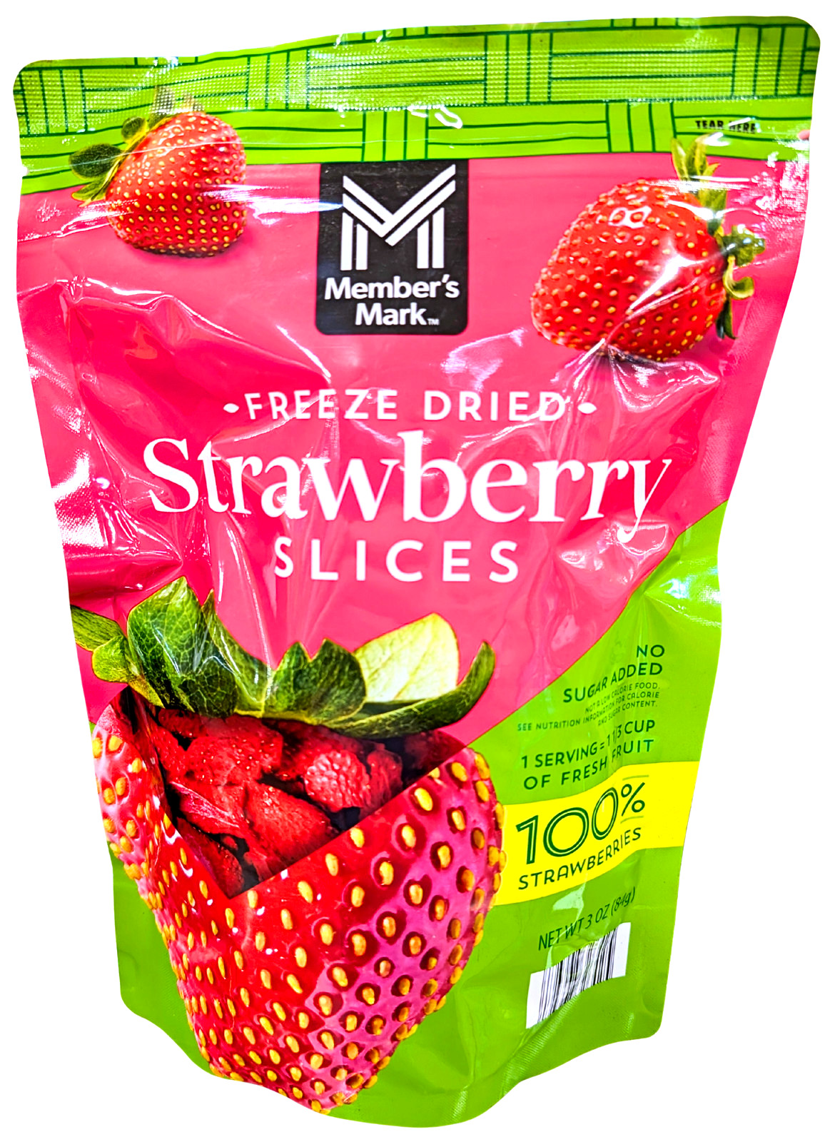 Member's Mark Freeze Dried Strawberry Slices 3 Oz EXP 09/2027 gallery