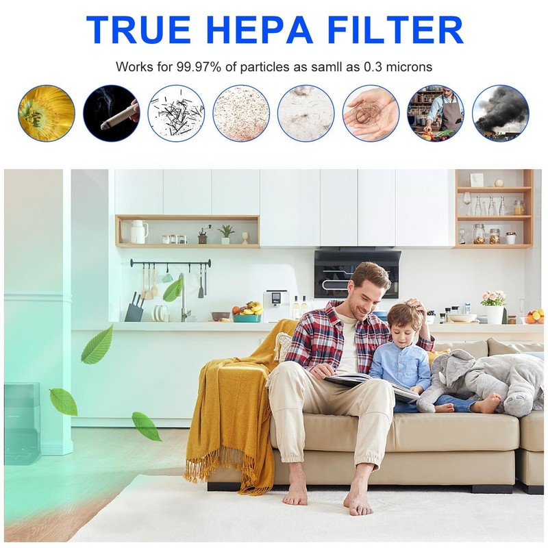 Replacement H13 HEPA Filter Compatible with RENPHO HIMOX M11 Air Purifier 2-p... gallery