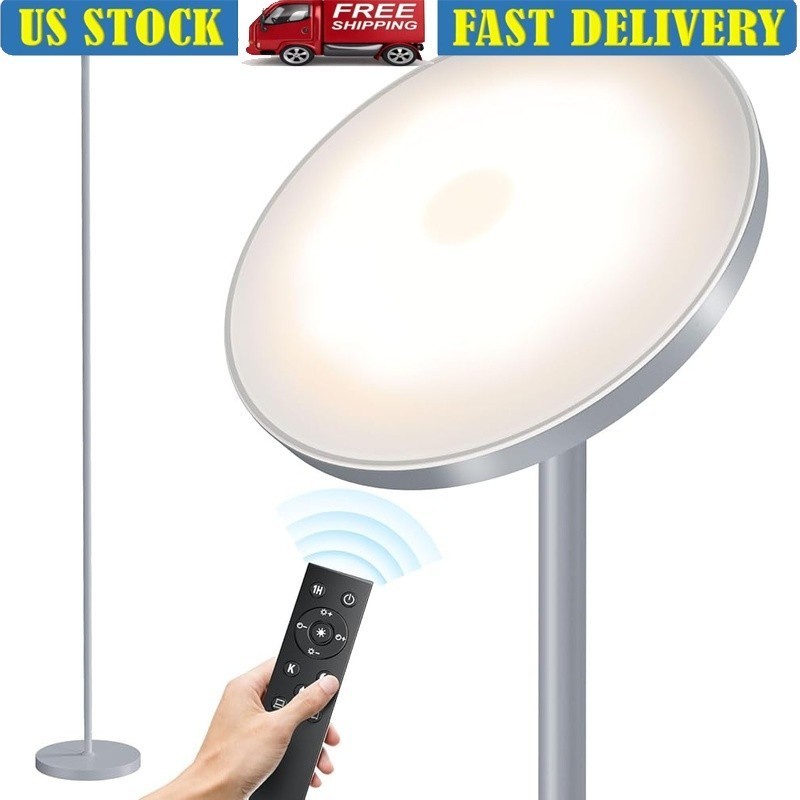 Dimmable LED Floor Lamp Remote Control Adjustable Brightness Night Light Reading gallery