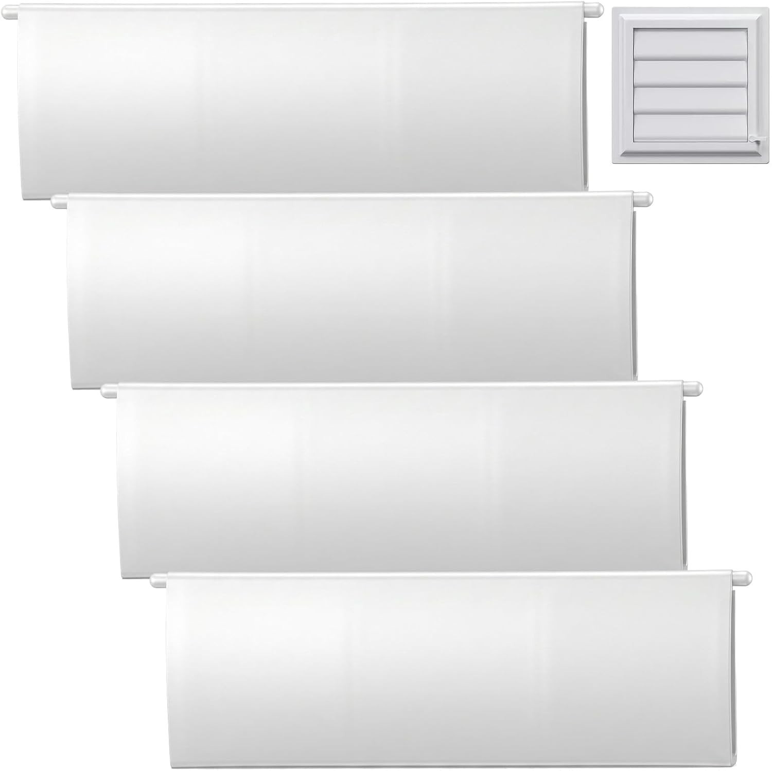 4 Pack Dryer Vent Flap Cover Replacement Plastic Outdoor Exhaust Vent Panel gallery