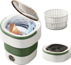 Portable Washing Machine 20L —Small Foldable Washer with Spin Basket, 3 Mode Dee