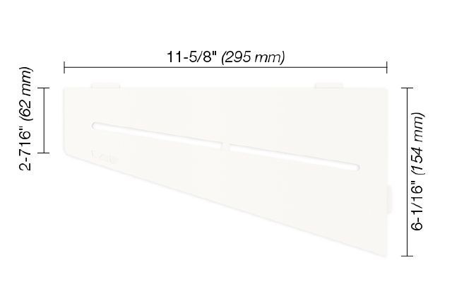 Schluter Systems Shelf Quadrilateral Corner Pure Matte White SES3D7MBW gallery
