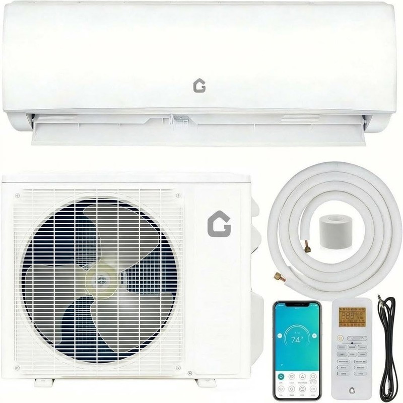 11500 BTU Mini Split AC/Heating System, 115V WIFI Enabled Wall-Mounted Split Air gallery