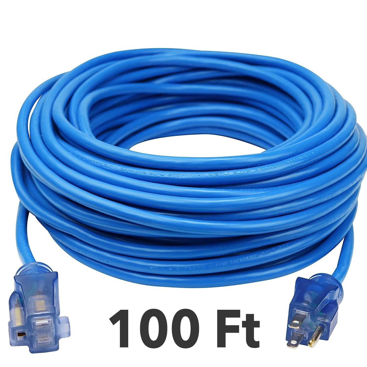 100 Ft Extreme Cold Weather Outdoor Extension Cord, Lighted End, 16/3 SJTW gallery