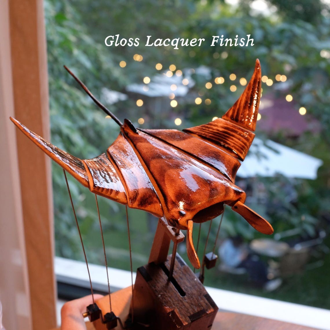 Wooden Flying Ray Stingray Desk Home Decor gallery