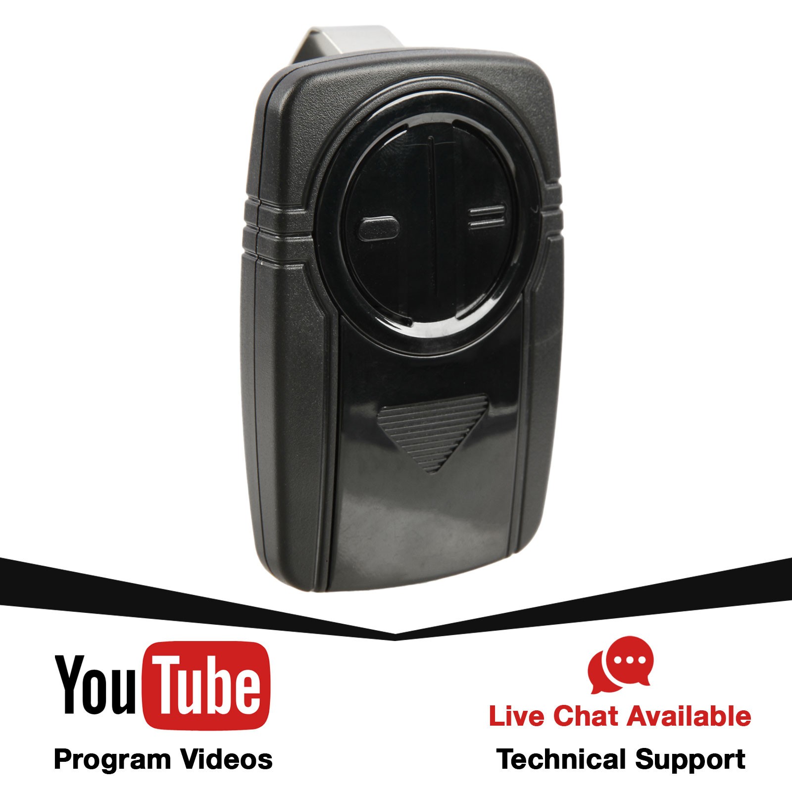 Garage Door Opener 2-Button Remote Black for Universal Chamberlain KLIK5U gallery