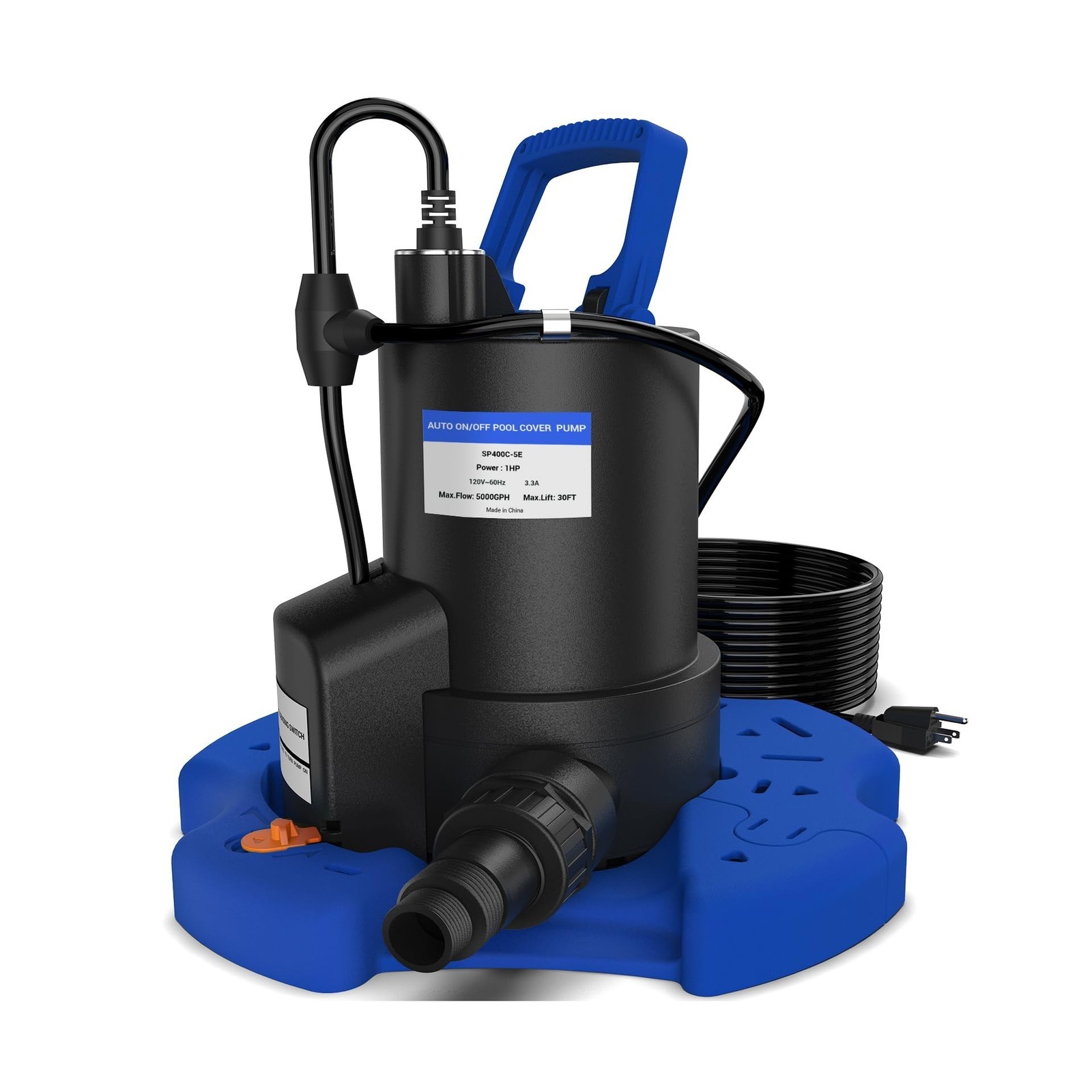 Automatic Pool Cover Pump - 1 HP 5000 GPH Submersible Water Pump with Check V... gallery