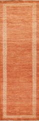 Orange Wool Gabbeh Oriental 9 ft Runner Rug Hand-knotted Hallway Carpet 3×9