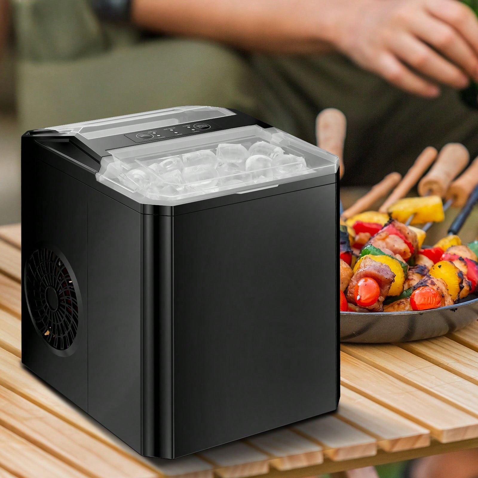 Countertop Ice Maker 26lbs 2 Sizes Bullet Ice Self-Cleaning for Home Office NEW gallery