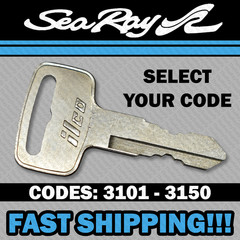 Sea Ray Boat Replacement Key Cut to Code 3101 – 3150