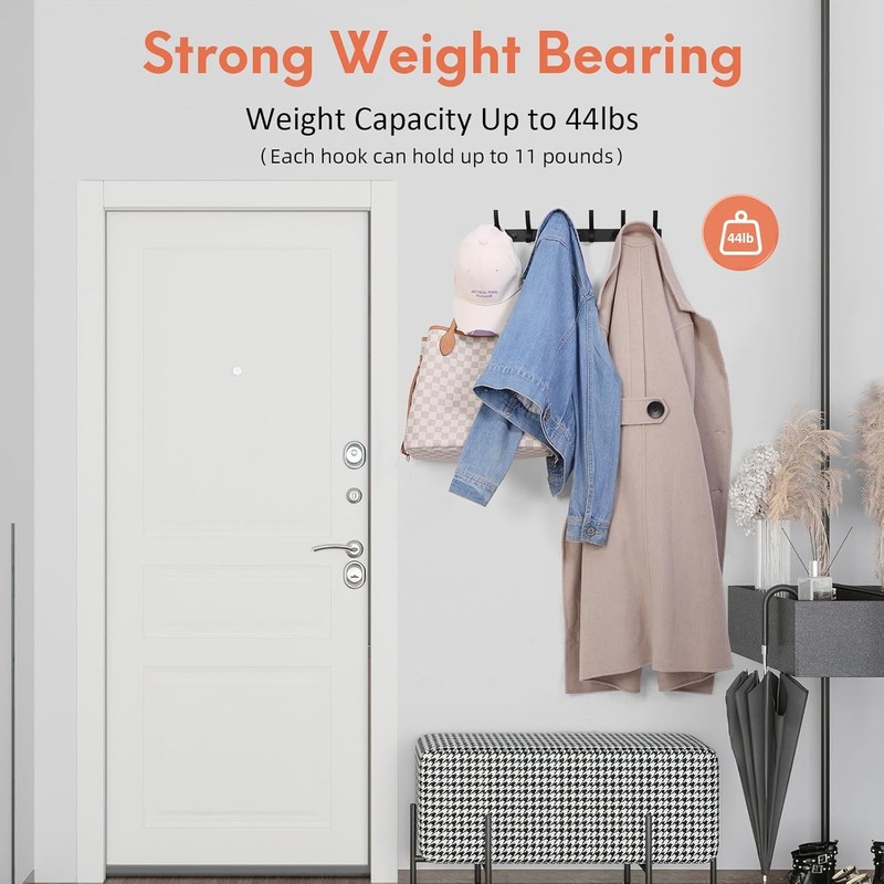 Coat Rack Wall Mount, Wall Hooks for Hanging, Entry Coat Hooks Coat Hanger, Hat gallery