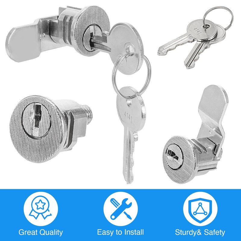 Mailbox Lock Replacement - Universal Mailbox Locks with 4 Keys - Easy to Install gallery