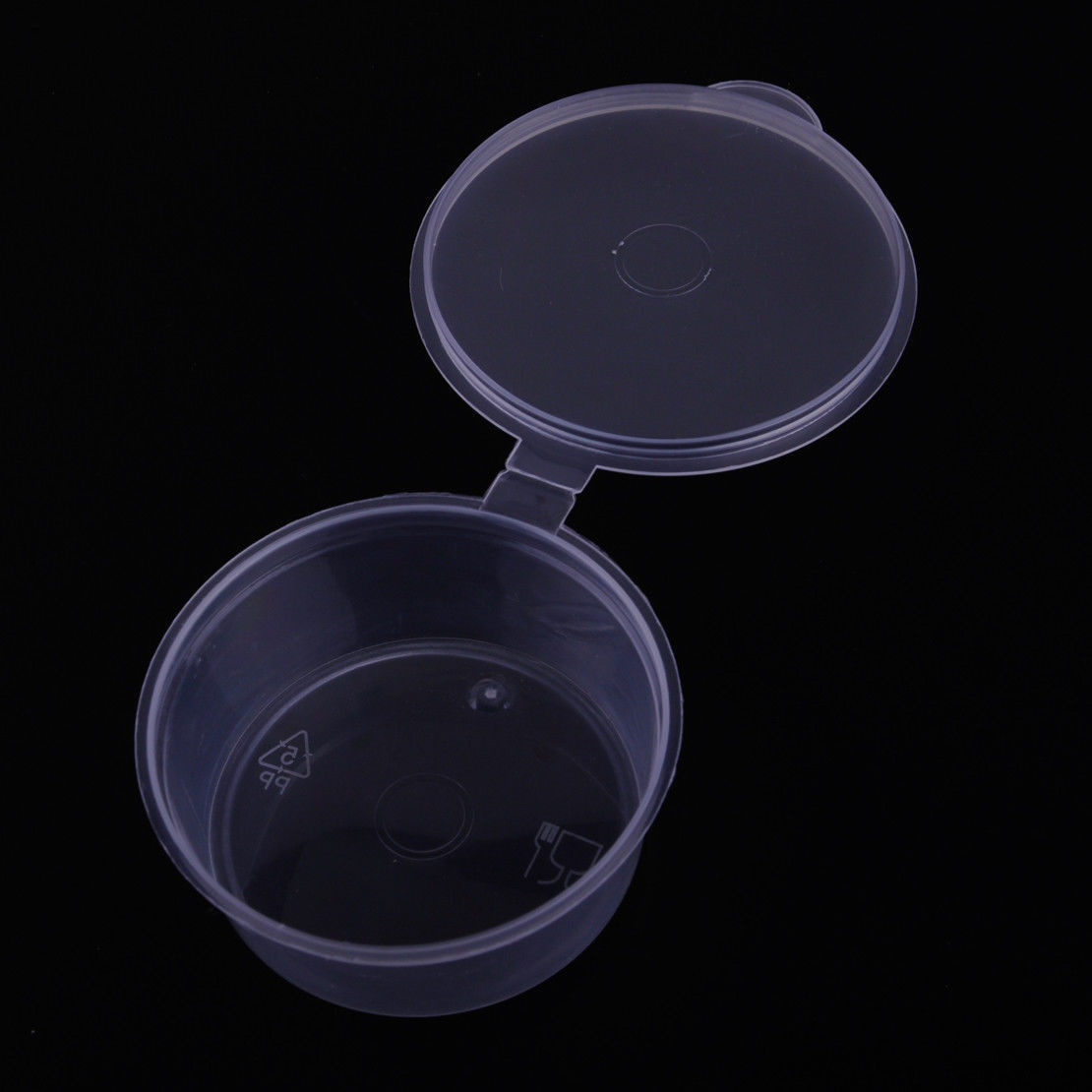 100Pcs/Set Small Plastic Sauce Cups Food Storage Containers sale Lids Clear gallery
