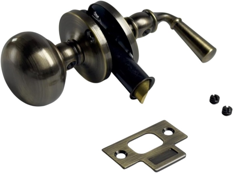 Brass Plated Sliding Door Loop Lock, Child Safe, 1 Pack gallery