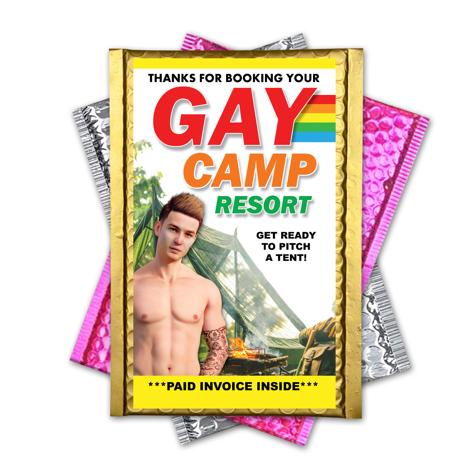 Gay Camp Resort Prank Mail Gag Practical Joke Sent Directly to Friends gallery