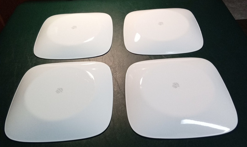 Corelle Simple Lines Square 10-1/2" Dinner Plates Set of 4 gallery