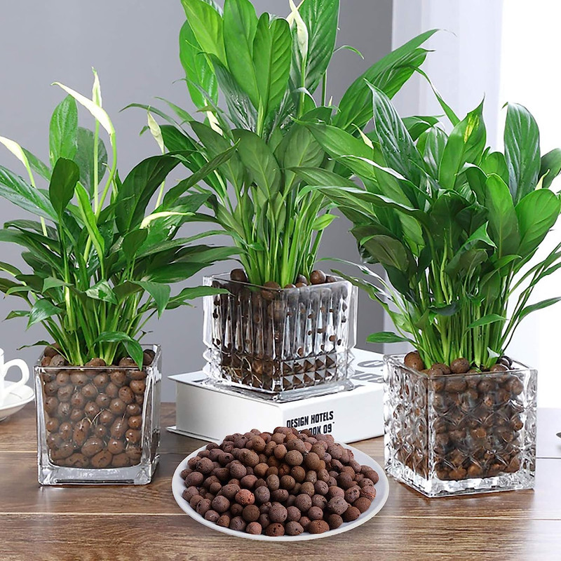 2LBS Leca Expanded Clay Pebbles Hydroponics Supplies for Indoor Garden Plants (2 gallery