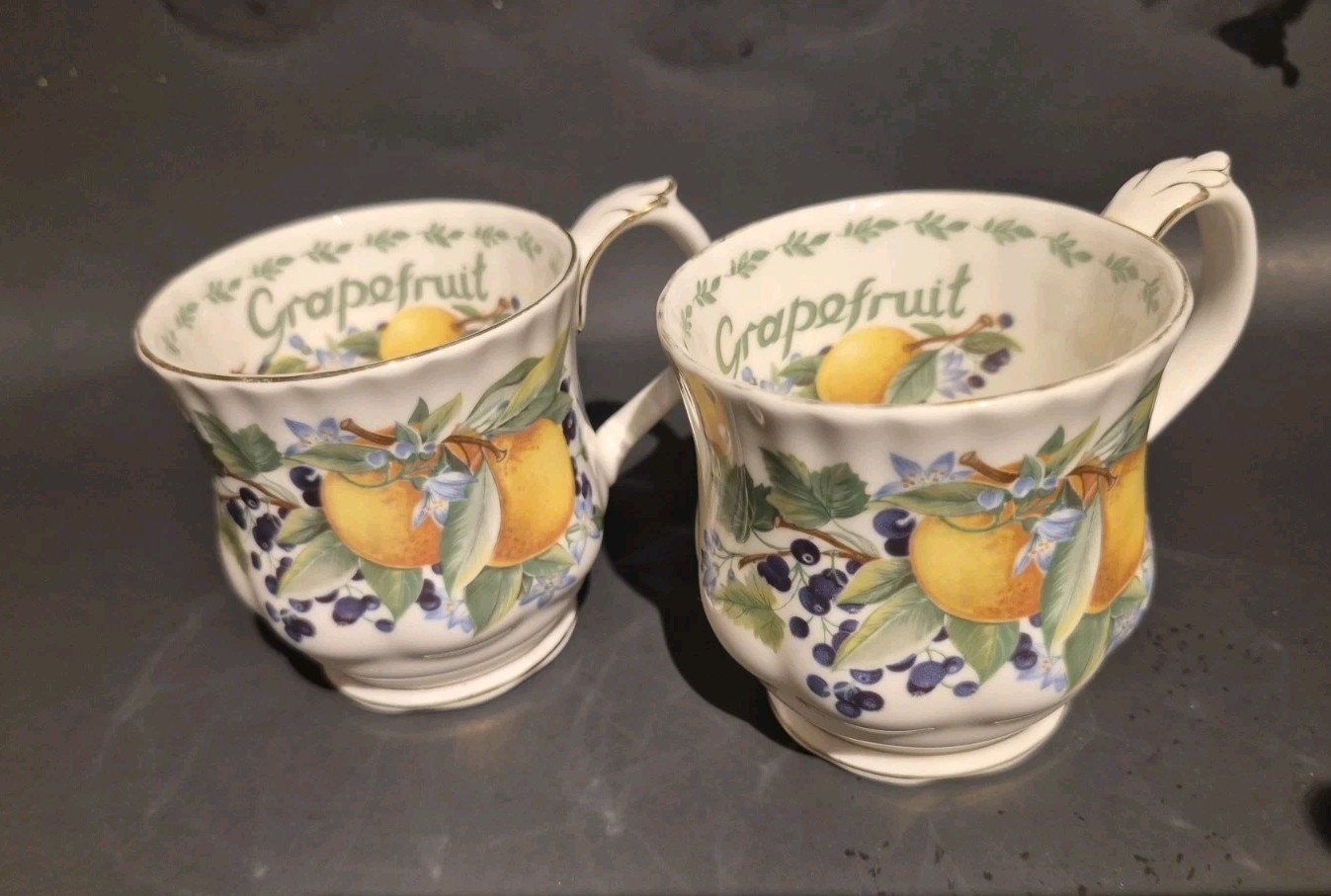 Royal Albert~Bone China Made In England 2 Mugs Covent Garden Fruit Series 1996 gallery