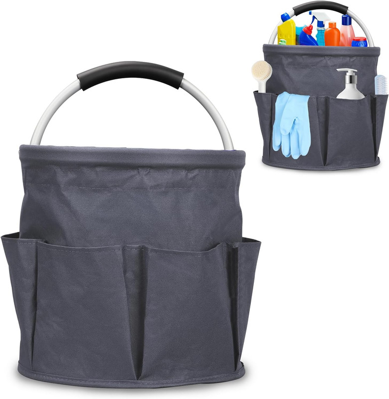 Cleaning Caddy with Handle, 17L Cleaning Supply Caddy Foldable Bucket Organizer gallery
