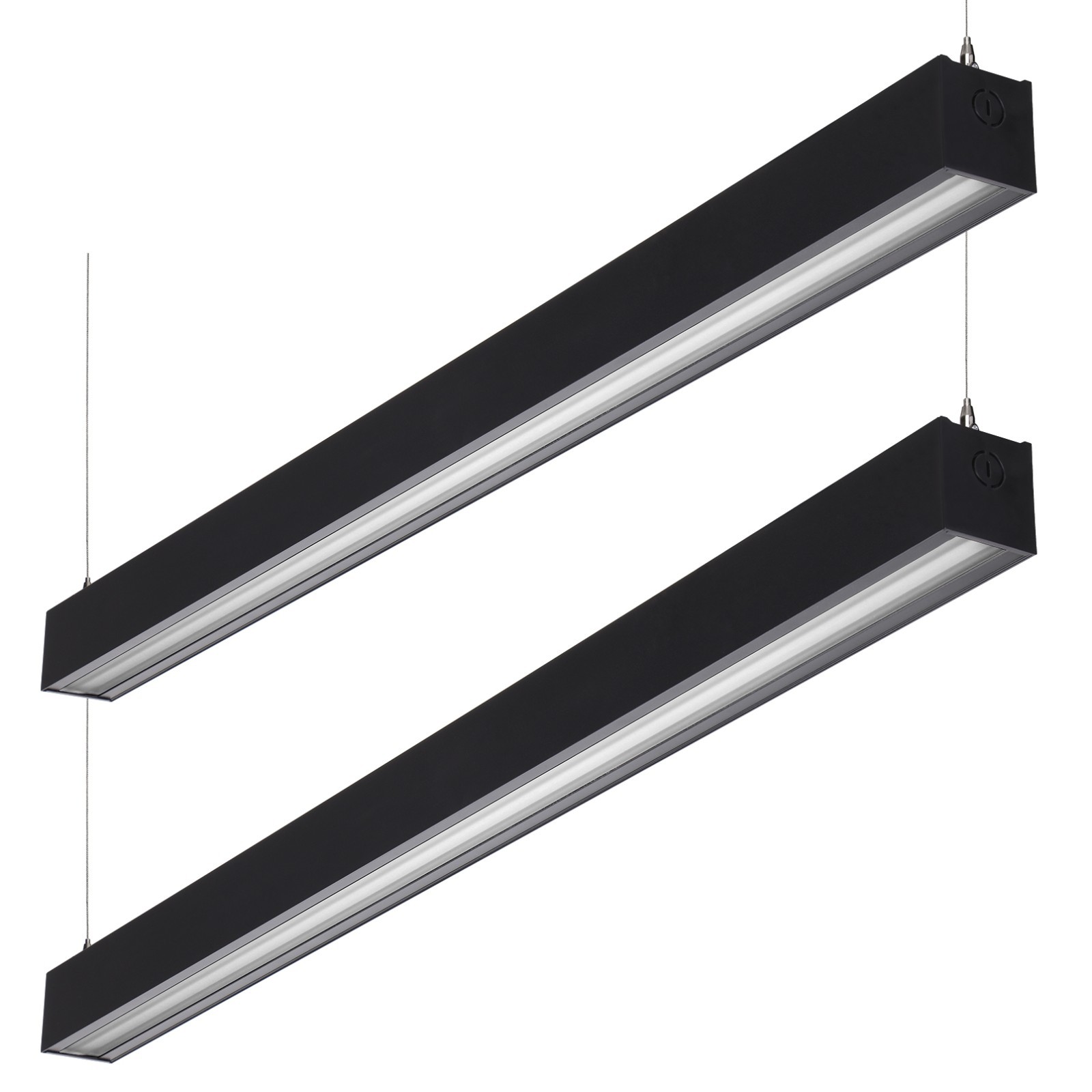 2 Pack 4FT 40W 3CCT Dimmable Linear Light, Suspended Strip Light, Black gallery