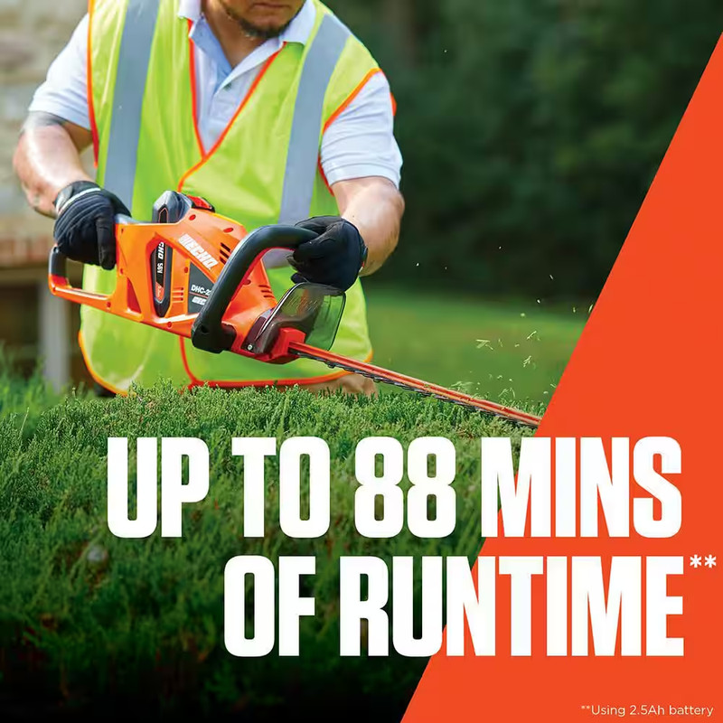 56V 22 In. Double-Sided Reciprocating Cordless Battery Powered Hedge Trimmer wit gallery