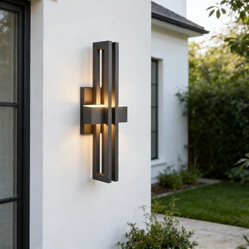 23Inch Large Modern Minimalist Outdoor Wall Light, IP65 Waterproof, 3000K Warm gallery