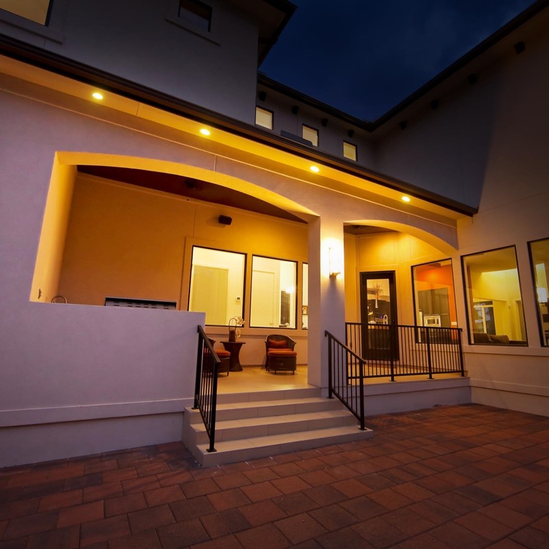 Smart Recessed Exterior Soffit Lighting 6 Inch, 12W 1080LM RGBCW Canless Soff... gallery