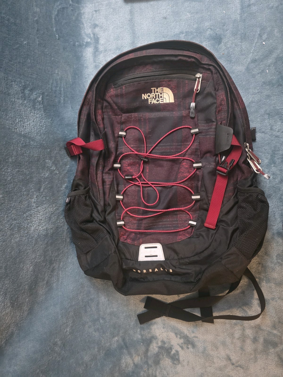 The North Face Borealis BackpackBiking Red Distress Plaid