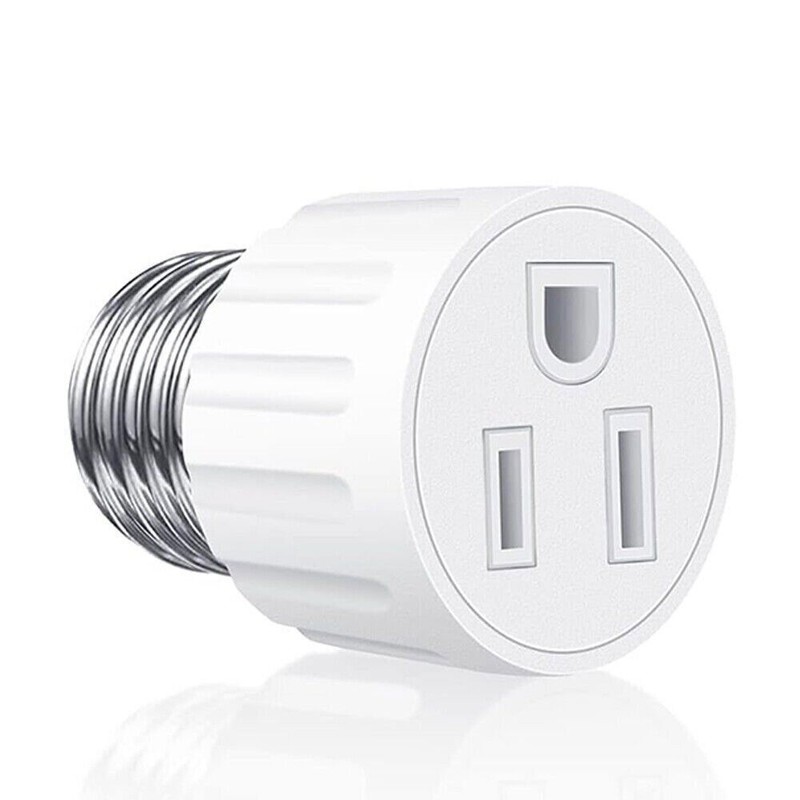 1-8Pcs E26/E27 Light Socket to Plug Adapter 2/3 Prong Light Bulb Outlet Adapter gallery