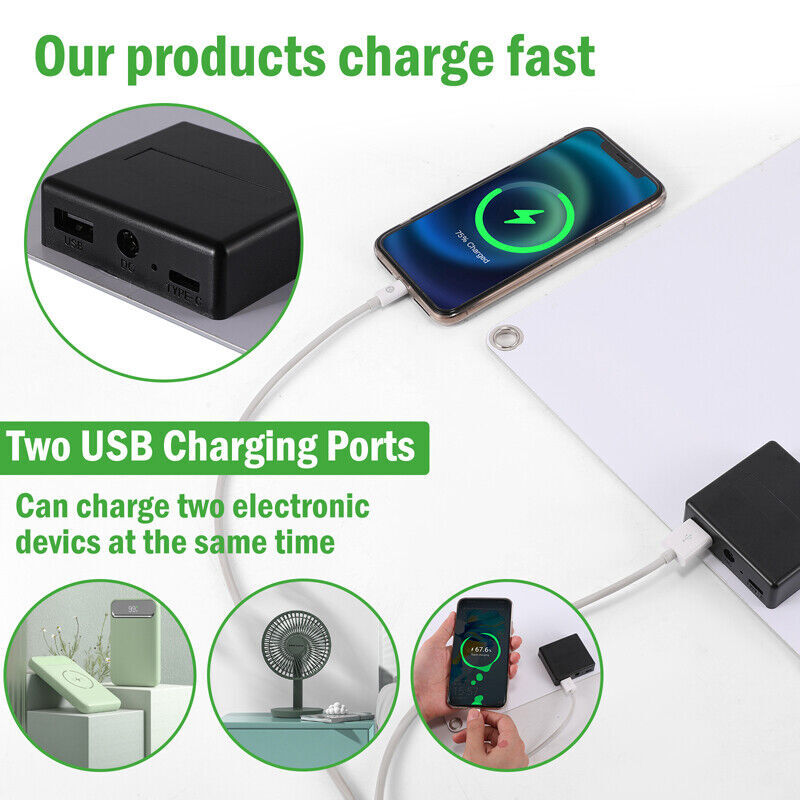 400W Solar Panel Kit 100A 12V Battery Charger w/ Controller Caravan Boat RV Car gallery