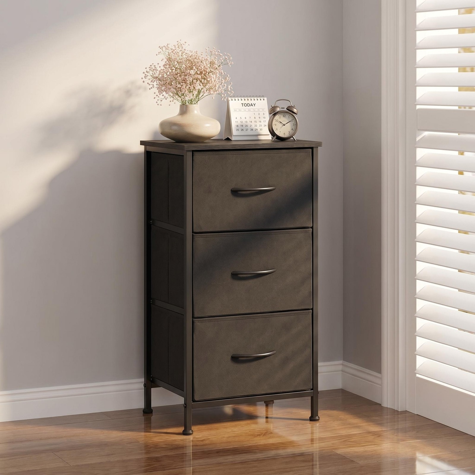 3-Drawer Storage Dresser with Fabric Bins gallery