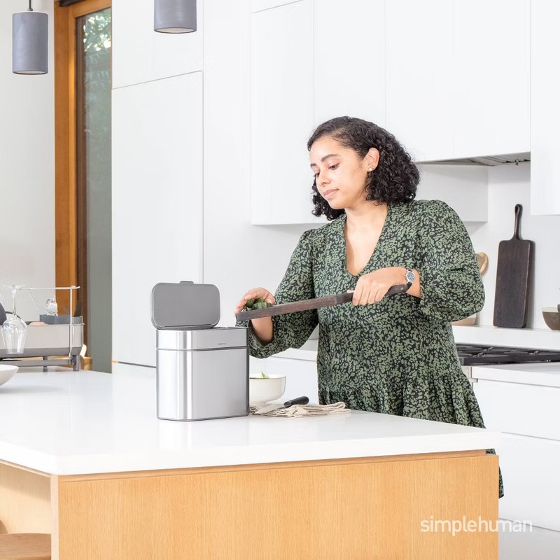 simplehuman Compost Caddy Silver gallery