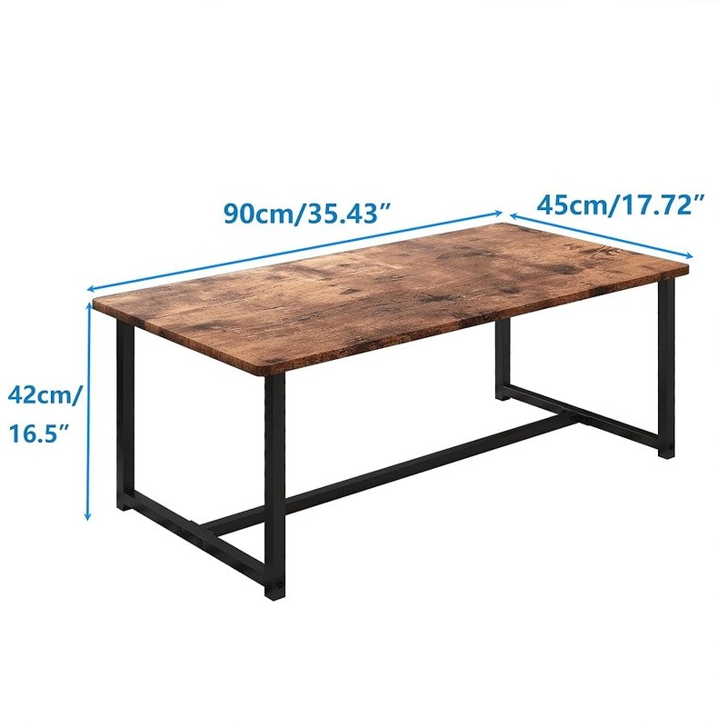 Sturdy Engineered Wood Coffee Table Metal Frame Compact Living Room Furniture US gallery