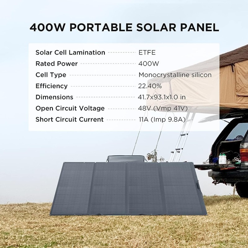 EcoFlow 400W Portable Solar Panel Foldable Solar Modules for Outdoor Camping gallery
