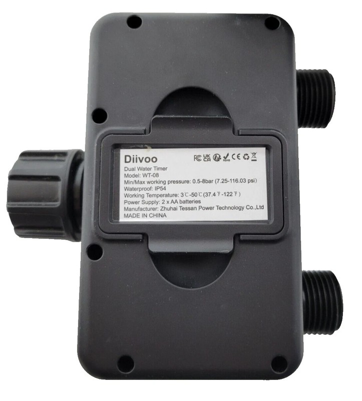 Diivoo Dual Water Timer WT-08 Rain Delay IPX5 Waterproof LCD Display NEW. gallery