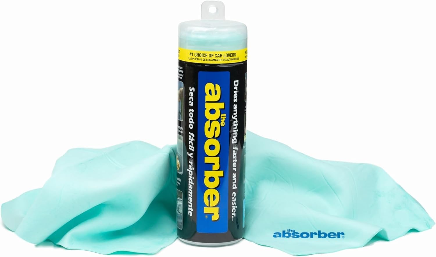 the absorber® Large 27-Inch x 17-Inch, Aqua - Synthetic Premium Drying Chamois gallery