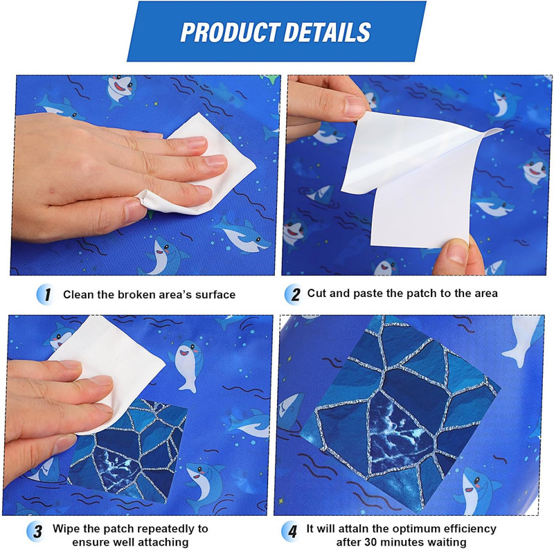 Self-Adhesive Vinyl Pool Liner Patch - Waterproof PVC Repair Sheet for above Gro gallery