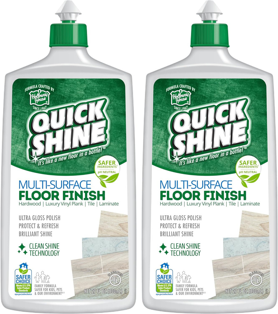 Quick Shine Multi Surface Floor Finish 27Oz, 2Pk | Cleaner & Polish to Use on H