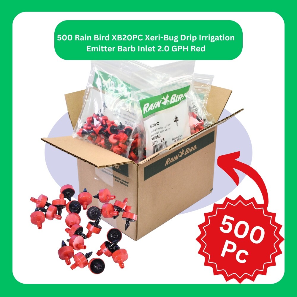 500 Rain Bird XB20PC Drip Irrigation Emitter 2.0 GPH Pressure-Compensating gallery