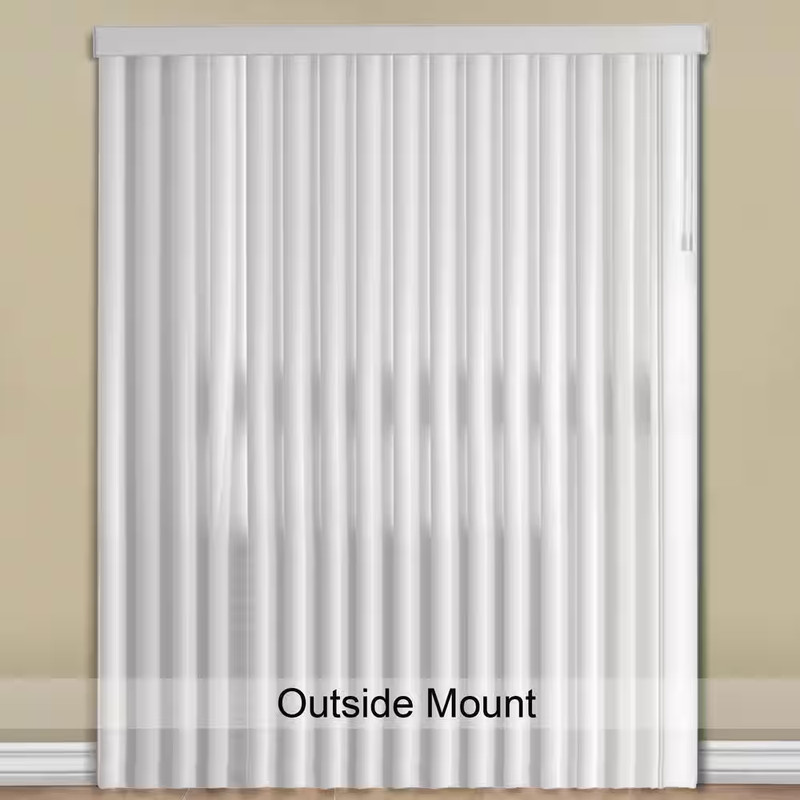 Crown White Cordless Smooth Vertical Louvers (9 Pack) - 3.5 In. W X 84 In. L (Ac gallery